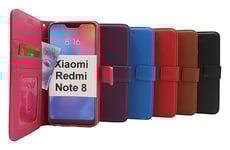 New Standcase Wallet Xiaomi Redmi Note 8 (Svart)