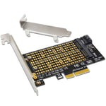 Le noir - Adaptateur PCI Express PCIE vers M2, adaptateur NVME SATA M.2 SSD PCIE NVME-SATA M2 SSD vers SATA P