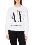 Armani Exchange Women's Icon Project Sweatshirt, White (Optic White 1000), Medium