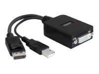 Delock - Displayport-Adapter - Dubbel Länk - Dvi-I (Hona) Till Dvi-I, Usb (Endast Ström) (Hane) - 23 Cm - Aktiv
