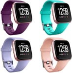 NeatCase compatible with Fitbit Versa Watch Strap, Premium Soft Silicone Watch Band Replacement Wristbands (4PC03)