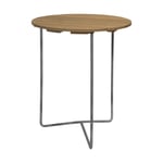 Grythyttan Stålmöbler Table 6B bord o60 cm Oljet eik-galvaniserte ben