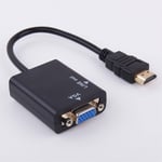 HDMI till VGA (han) adaptor m/Audio 3.5mm kabel
