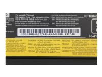 Lenovo - Batteri til bærbar PC - litiumion - 6-cellers - 7600 mAh - 90 Wh - FRU - for ThinkPad P50 20EN, 20EQ P51 20HH, 20HJ, 20MM, 20MN