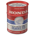 Nostalgic-Art Tirelire rétro, Honda MC – Motor Oil – Idée de Cadeau pour Motards, Boîte à Billets en métal, Tire-Lire en Fer-Blanc, 600 ML