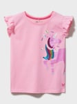 Crew Clothing Kids' Unicorn T-Shirt, Light Pink