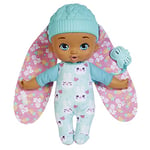My Garden Baby My First Little Bunny Baby Doll (~9-in), Soft Body with Plush Ears, Blue, Great Gift for Kids 18mo+