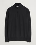 Morgano Extra Fine Merino Wool Half-Zip Black