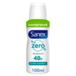 SANEX - Déodorant Spray Zéro% (0%) - Déodorant pour Homme et Femme - Efficacité 48 h - Sans Alcool, Sans colorants - Format Compressé 100 ml -Lot de 3