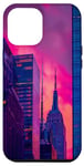 Coque pour iPhone 13 Pro Max Couleur audacieuse minimaliste de l'architecture de la ville de New York