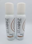St Moriz Original Perfect Pins Airbrush Mist Fake Tan MEDIUM - 2X 100ML NEW UK