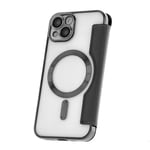 Smart Chrome Mag fodral iPhone 13 Pro Max svart - TheMobileStore iPhone 13 Pro Max Fodral