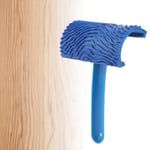 rouleau de peinture à grain de bois Rouleau de peinture effet grain de bois en caoutchouc bleu avec poignée outil de