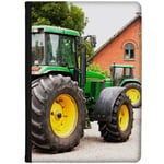 Azzumo Green Tractor Faux Leather Case Cover/Folio for the Apple iPad 10.2 (2020) 8th Generation