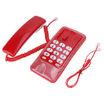 Corded Telephone, Wall Mount Landline Telephone Extension No Caller ID Home Phone, No need battery, For Hotel, Family, Business, Office, with Fllash Function and Call Mute Function(Red)
