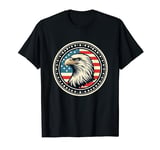 Vintage Retro American Flag | Bald Eagle | 4th of July T-Shirt
