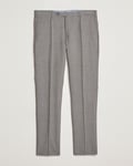 Incotex Slim Fit Micro Houndstooth Wool Trousers Light Grey