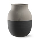 Kähler Omaggio Circulare Vase H20 cm Antrasittgrå