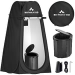 PANKAY Camping Toilet with Pop up Privacy Tent, X Large Portable Toilet Potty for Adults, Outdoor Camping Shower Tents Changing Room, Instant Pop Up, Washable Foldable Camp Toilet Kit with Carry Bag