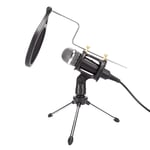 awstroe Professional External Microphone Singing Machine Studio Voice Recording Mic Karaoke Microphone Portable Handheld Mic Speaker Machine for PC Mobile Phone