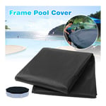 ZHENN Swimming Pool Cover, Round Easy Set Pool Cover for Frame Pools Inflatable Pool Dust Cover Pvc Pool Safety Covers Windproof Rainproof Cloth for Garden Home Garage black,395cm/13ft