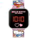 Klocka - KIDS LICENSING - Hello Kitty - Digital LED - Silikonarmband - Rosa