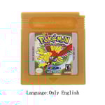 Poke Series Classic Collect Färgrik Version Videospelpatron Konsol Kort för Nintendo GBC Gold Gold