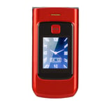 (Red)TANM Unlocked Senior Flip Cell Phone Big Font Dual SIM Senior Flip Phone