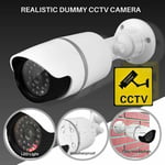 2 x DUMMY BULLET CCTV SECURITY CAMERA FLASHING LED INDOOR OUTDOOR FAKE CAM UK