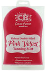 Cocoa Brown deluxe doublesided pink velvet tanning mitt