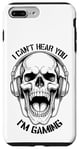 iPhone 7 Plus/8 Plus I Can't Hear You I'm Gaming Funny Gamer Skull Headphones Case