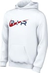 Nike Boy's Hooded Long Sleeve Top B NSW N Air Po Hoody FLC BB, White, FV2341-100, S