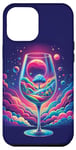 Coque pour iPhone 12 Pro Max Visions stellaires dans un verre à vin, art cosmique