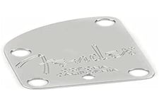 Fender® »AMERICAN DELUXE NECK PLATE - 4-BOLT« Plaque manche pour American Deluxe Series - 4-Vis - Couleur: Chrome