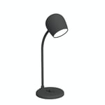 Kreafunk Ellie LED-lampa/Högtalare/Qi Svart KFEW02