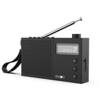EVOOM Evoom Egy Svart Klockradio - Fm Och Dab+ Radio Batteri Batterier/usb 2 Larm