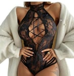 Women Ladies Sexy Lingerie Hollow Lace Bodysuit Valentine Underwear Nightwear