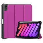 Apple iPad Mini 6 (8.3" 2021) Tri-Fold PU Case Purple