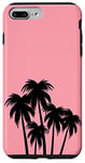 Coque pour iPhone 7 Plus/8 Plus Palmier noix de coco noir tropical