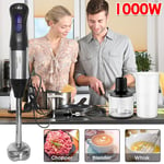 4-IN-1 Hand Blender 1000W Electric Stick Curry Puree Food Mixer Whisk & Chopper