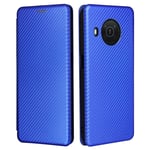 Nokia X10/X20 - Flip cover i Børstet design - Aftagelig Kickstand - Blå