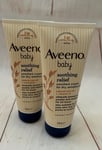 Aveeno Baby Soothing Relief Emollient Cream Suitable Dry Sensitive Skin 2x 200ml