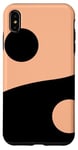 Coque pour iPhone XS Max Couleur de l'année 2024 symbole Yin Yang pêche fuchsia et noir