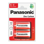 Panasonic Zinc Carbon C Batteries - 2 Pack