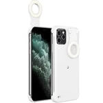 Eabhulie Selfie Fill Light Case for iPhone 11 Pro, Ring Lights Case [3 Lighting Modes] Dimmable Circle Light for Live Stream/Makeup/Photography/Video White