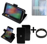 For Oppo Reno10 Pro+ Global protective case + Bumper black cover bag wallet flip