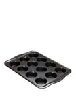 Prestige Disney Bake With Mickey Mouse Non-Stick 12 Cup Muffin Tray - Red &Amp; Black