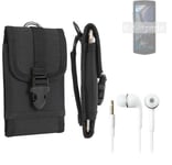 For Cubot Pocket 3 + EARPHONES Belt bag outdoor pouch Holster case protection sl