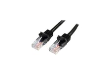 StarTech.com 1m Black Cat5e / Cat 5 Snagless Patch Cable - patchkabel - 1 m - sort