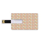 8 GB Clés USB à mémoire Flash Art Nouveau Stockage de bâton de mémoire de Disque de la clé U de Forme de Carte de crédit bancaire Boho Vibrant Japonais Asiatique Fleur Printemps Feuille Feuillage Art